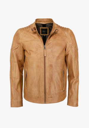 JACK - Veste en cuir - cognac