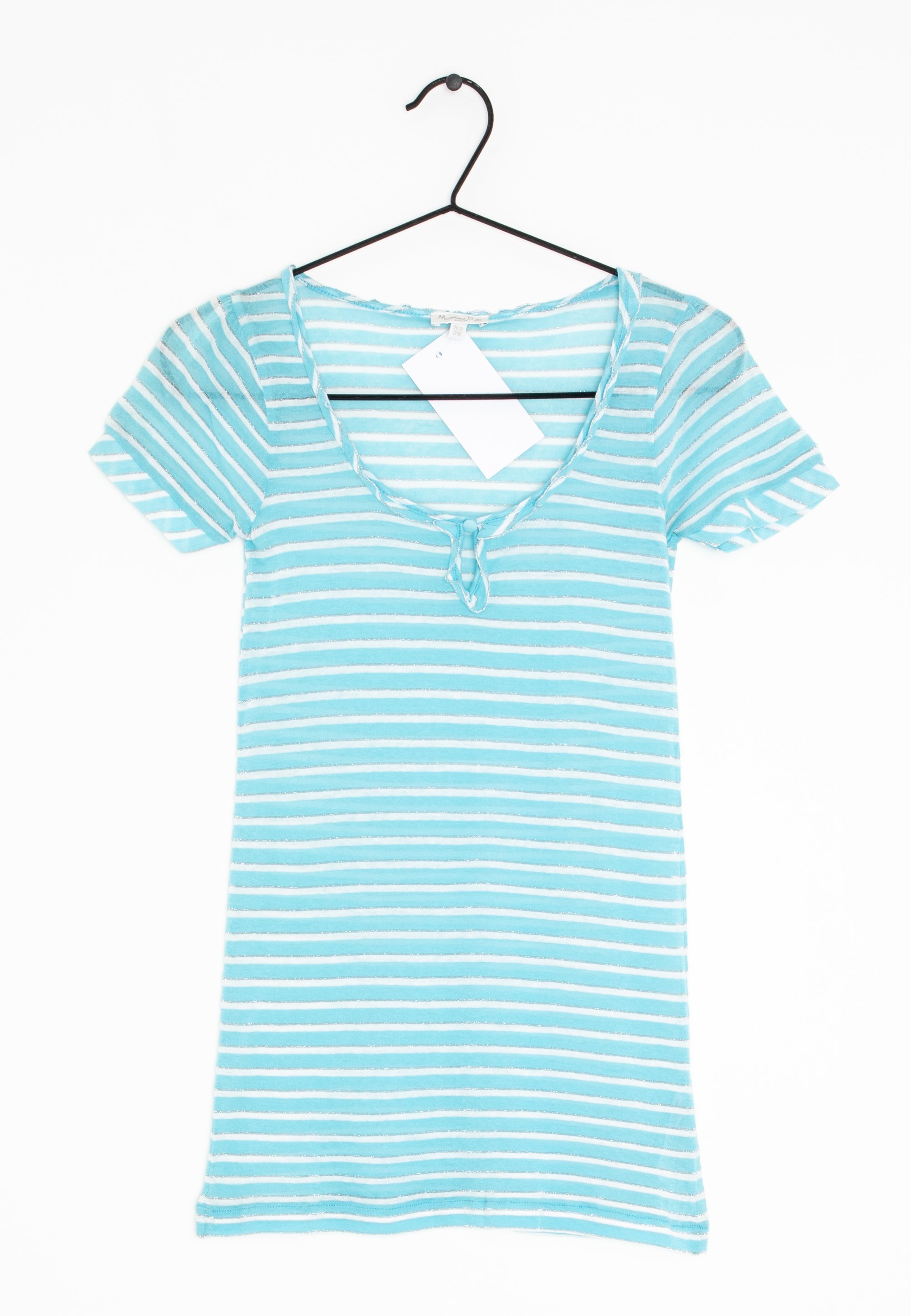 Massimo Dutti Print T-shirt blue (Pre-owned)