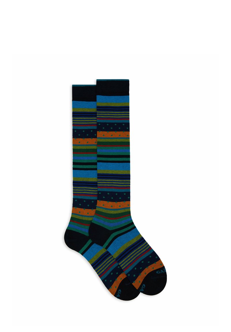 Gallo LONG WITH STRIPES AND POLKA DOTS - Calzettoni - navy royal
