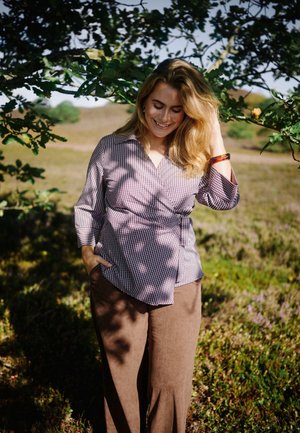 Kaffe Curve, KCNINAH WRAP - Chemisier - zinfandel white check