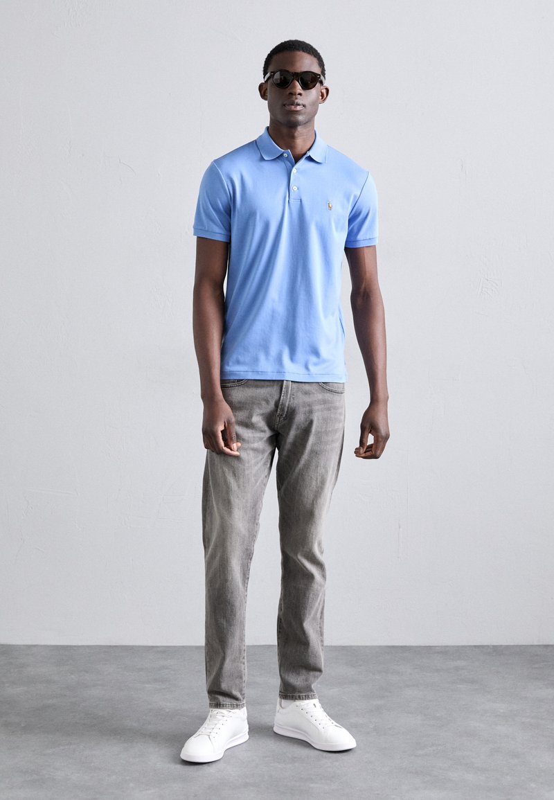 Long Sleeve Polo Ralph Lauren Custom Slim Fit Azul Hombre