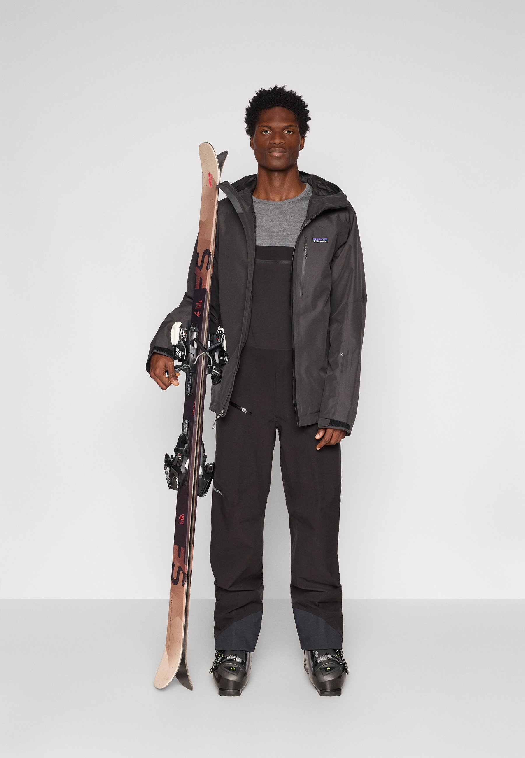 Patagonia SNOWDRIFTER BIBS - Ski pants - black/black - Zalando.co.uk