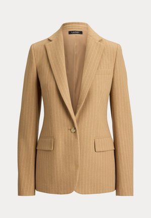 Lauren Ralph Lauren, PINSTRIPE WOOL-BLEND TWILL BLAZER - Блейзър - tan