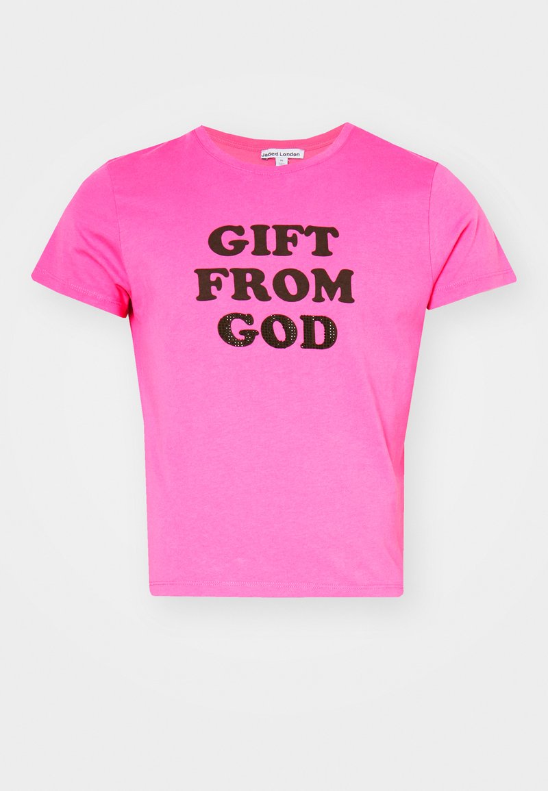Jaded London GIFT FROM GOD TEE UNISEX - T-Shirt print - pink 