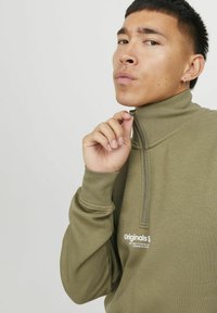 Jack & Jones JORVESTERBRO QUARTER ZIP - Felpa - aloe