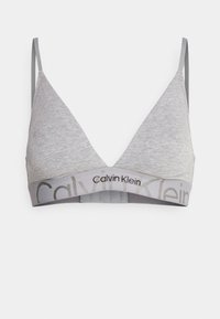 Calvin Klein Underwear LGHT LINED TRIANGLE EMBOSSED ICON COTTON - Sujetador sin aros - grey heather