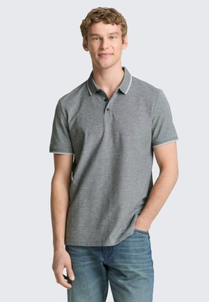 TOM TAILOR DENIM Poloshirt - black white two tone