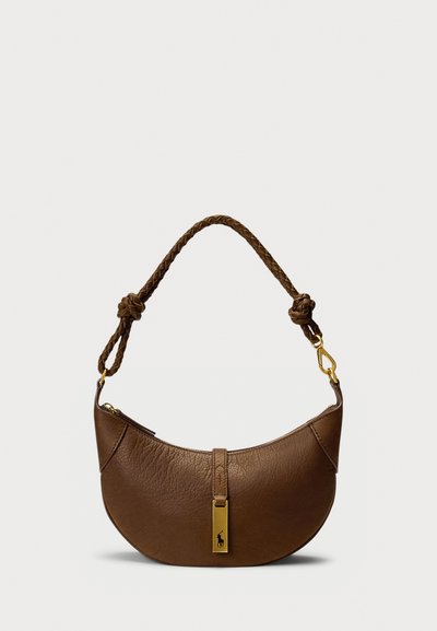 Polo Ralph Lauren POLO ID LEATHER MINI SHOULDER BAG - Käsilaukku - brown
