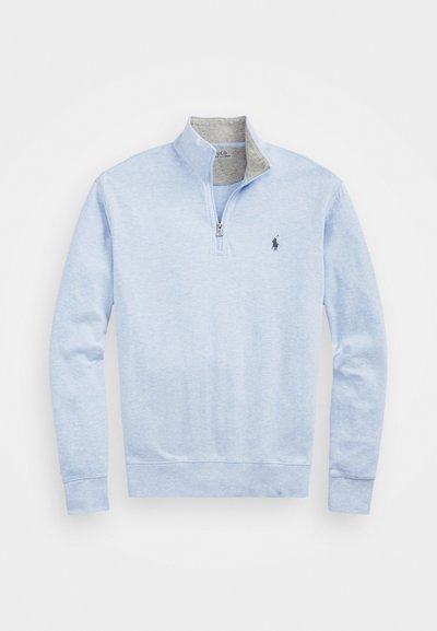 Polo Ralph Lauren LUXURY JERSEY QUARTER-ZIP PULLOVER - Športni pulover - blue