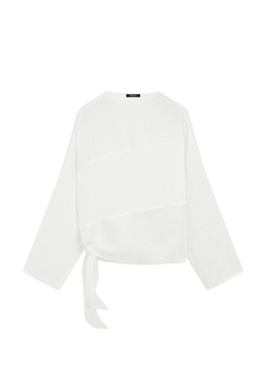 Massimo Dutti, FLOWING SEMI-SHEER SHIRT 05122822 - Blouse - white
