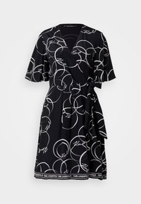 WRAP DRESS - Dnevna haljina - black/white