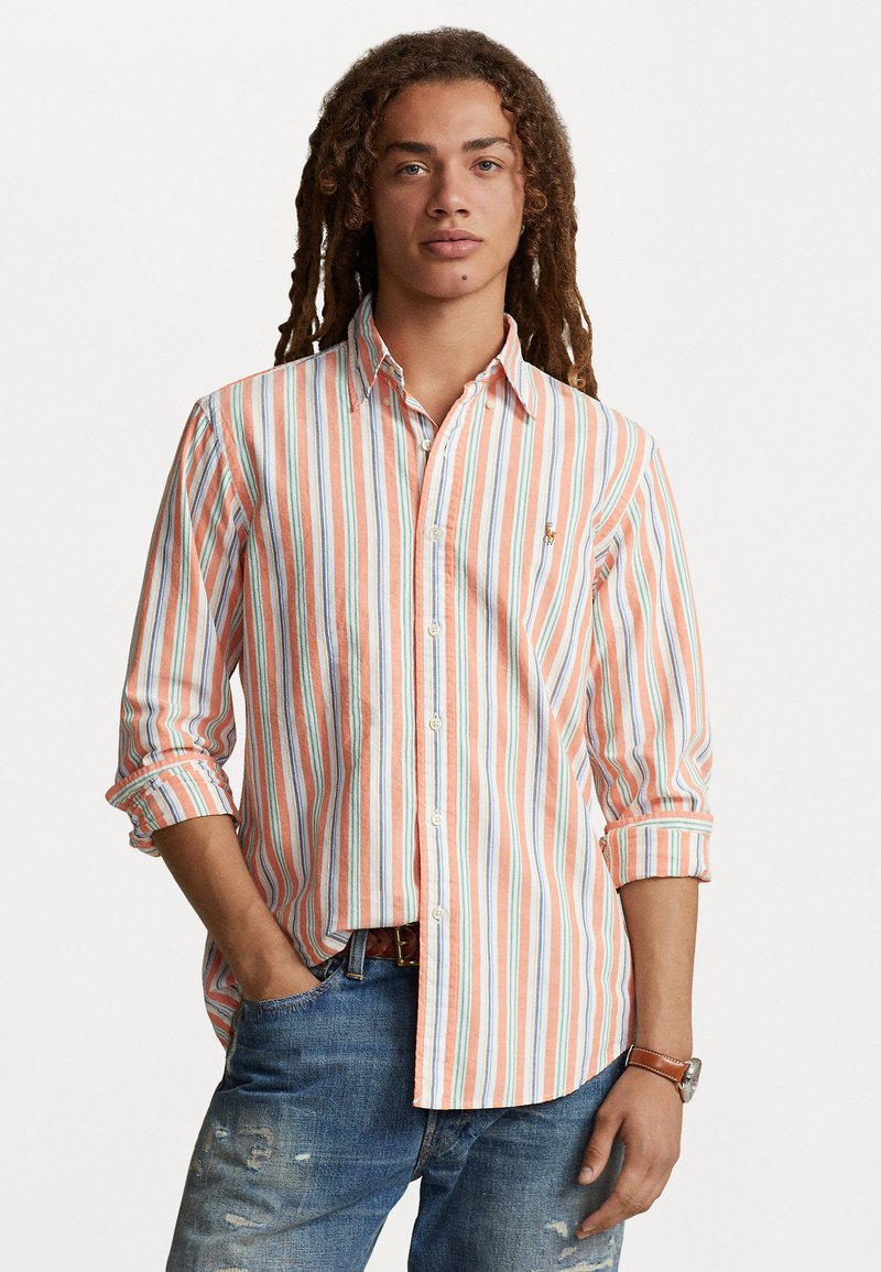 Polo Ralph Lauren - LONG SLEEVE SPORT SHIRT - Skjorter - orange/white multi-coloured, Forstør