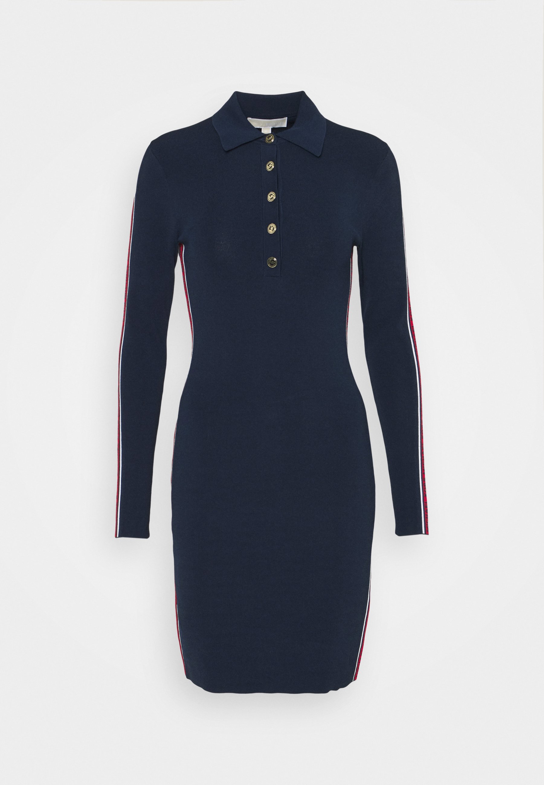 MICHAEL Michael Kors LOGO TAPE SPLIT HEM DRESS - Tubino - midnightblue/blu  scuro - Zalando