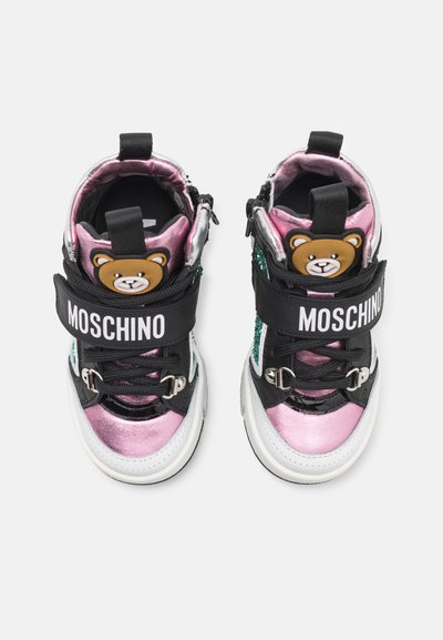 MOSCHINO UNISEX - Sneakers alte - black/green/white/pink/silver