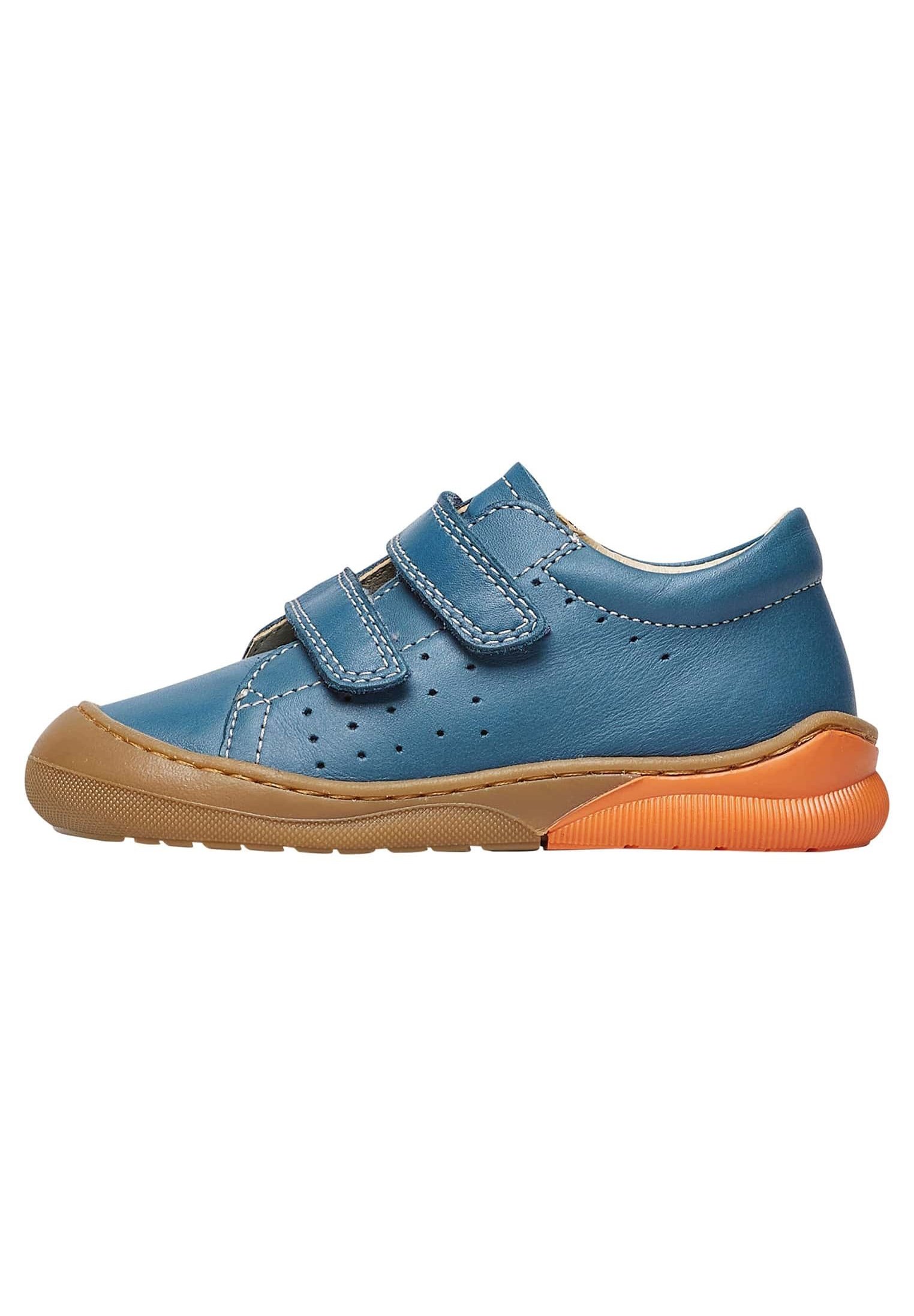 Naturino Carex VL Sneakers Aus Leder – Kinderschuhe Mit Klettverschluss, Rote Details, Für Schule & Freizeit