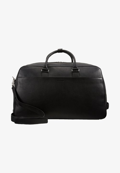 Holdall Sac de week-end en cuir véritable souple Noir Holdall Sac de week-end en cuir véritable souple Noir