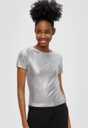 OPTIK - T-shirt print - silber