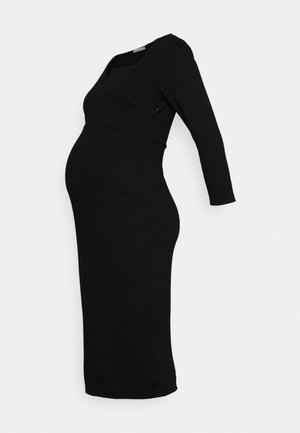 Anna Field MAMA NOTCH NECKLINE MIDI DRESS - Trikotaažkleit - black