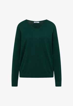 Cecil, LANGARM PULLOVER MIT ROUNDED V-NECK - Pullover - dark fir green