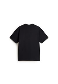 T-shirt noir uni à manches courtes présenté à plat, montrant le dos sans motifs ni logos visibles.