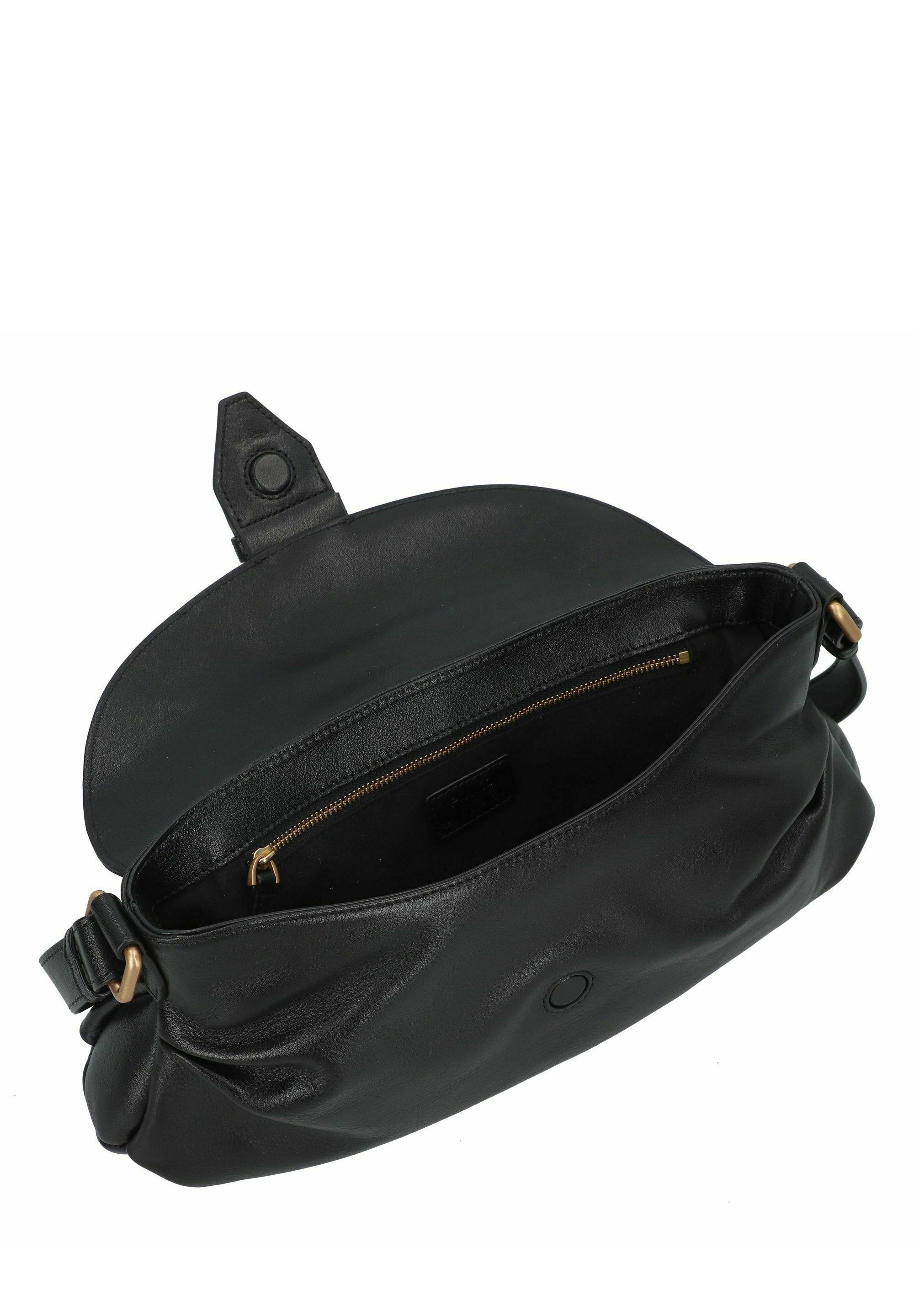 Pinko JOLENE 33 CM - Handbag - nero limousine chocolate gold