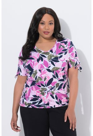 A-LINIE V AUSSCHNITT HALBARM - T-shirts print - olive/grey