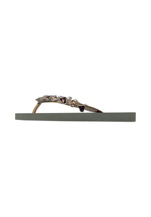 HEART - T-bar sandals - army green