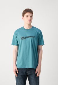 Karl Lagerfeld Jeans LOGO - Trükipildiga T-särk - hydro