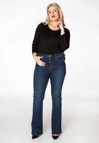 YOEK Flared Jeans - dark indigo