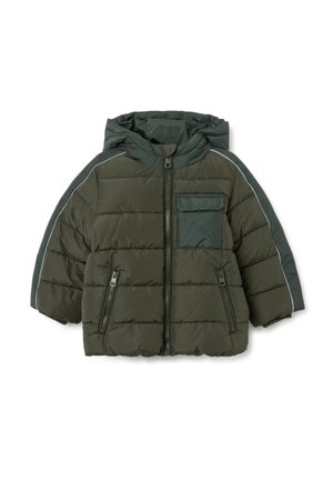 PADDED  REGULAR FIT WITH HOOD - Winterjacke - dark green
