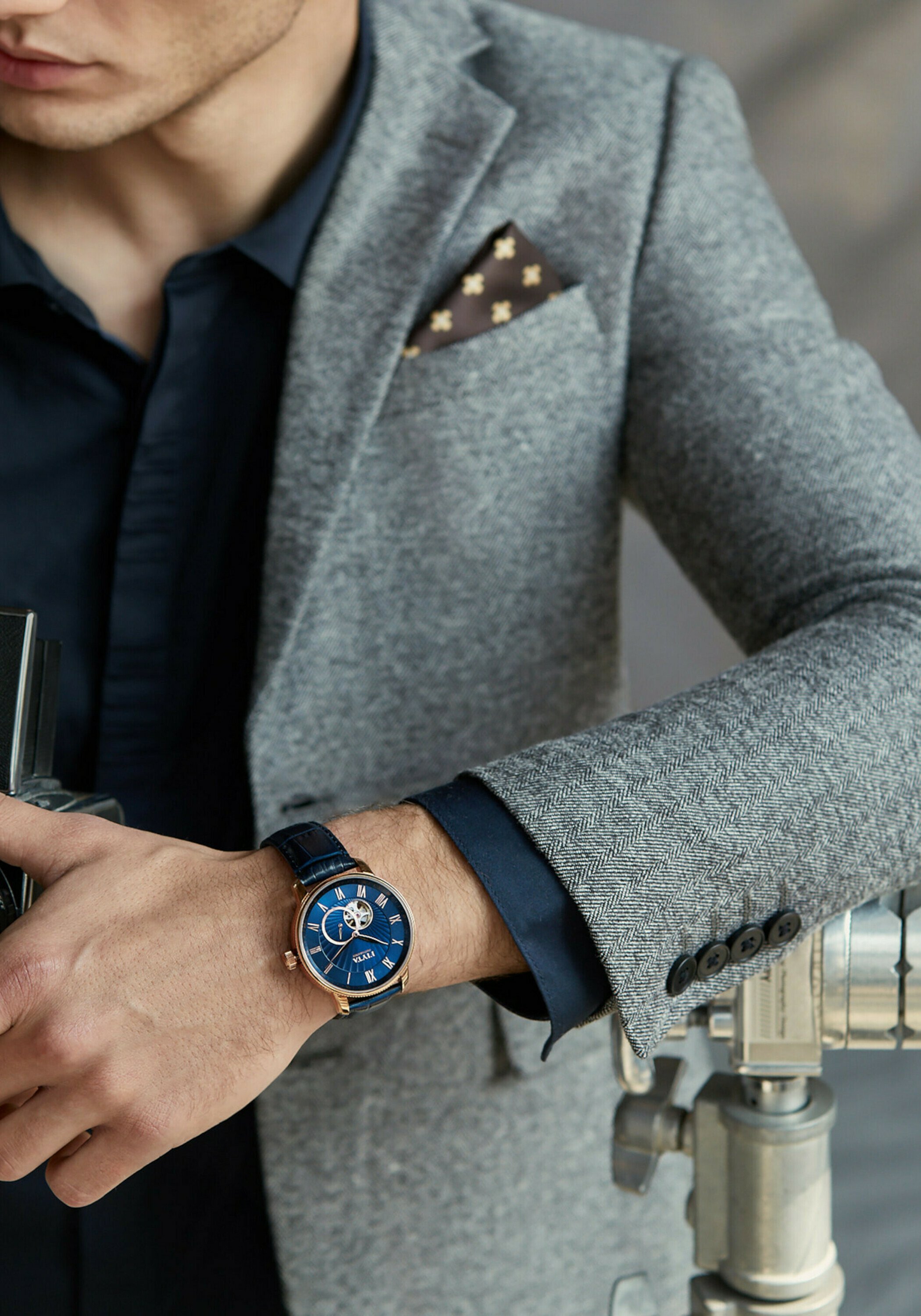 chronograph watch with suit