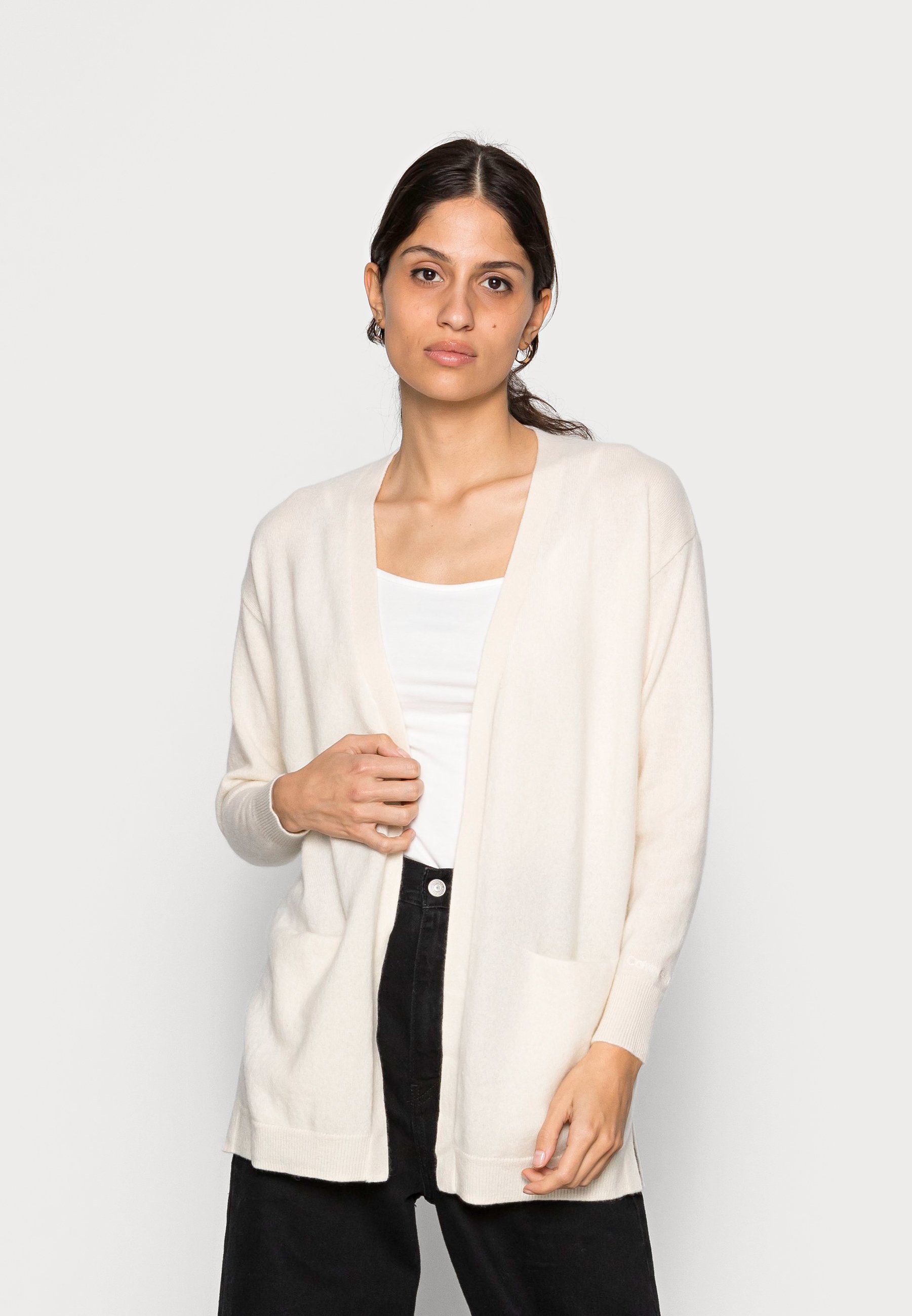 Calvin Klein Open Cardigan Cardigan ecru, Women's, Size: Small, Off-White