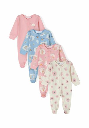 4 PACK LONG SLEEVE - Overal na spanie - light pink/light blue