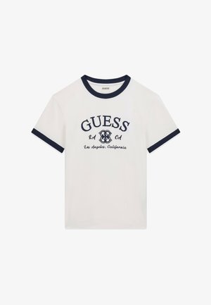 Guess, T-SHIRT MIT GESTICKTEM LOGO - Tričko s potlačou - weiß