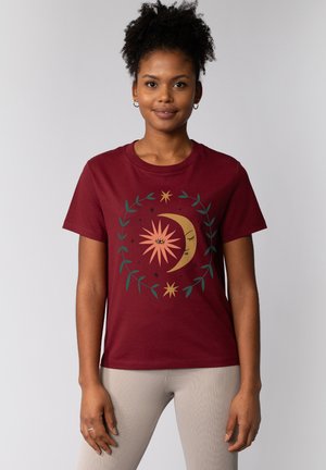 watapparel LOVE AND FLEX - T-shirt imprimé - burgundy