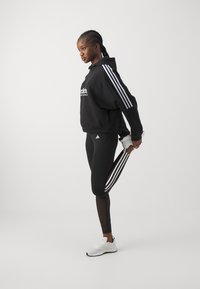 adidas Sportswear TIRO CUT 3 STRIPES HOODIE - Mikina s kapucňou - black/white