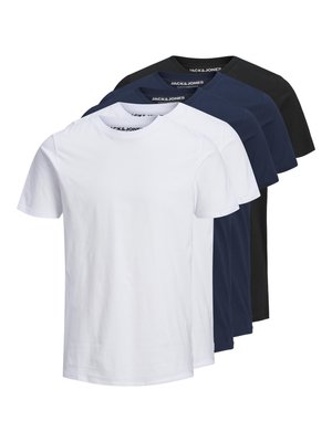 Jack & Jones 5 PACK - Basic póló - black/white/navy