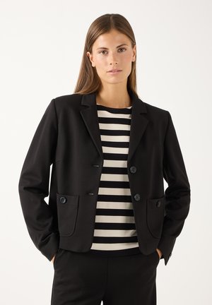 More & More, MORE & MORE KURZER, KASTIGER JERSEYBLAZER - Blazer - black