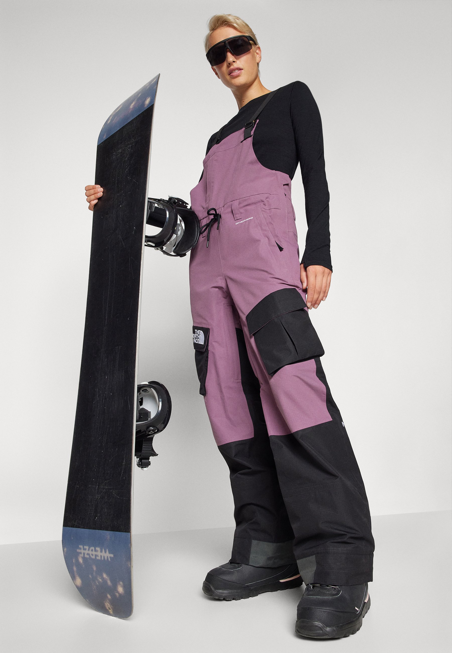 The North Face DRAGLINE BIB - Ski pants - midnight mauve/black