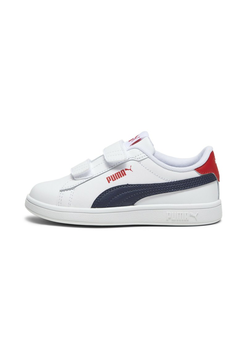 Puma - SMASH 3.0 UNISEX - Tenisky - white navy for all time red, Zväčšiť