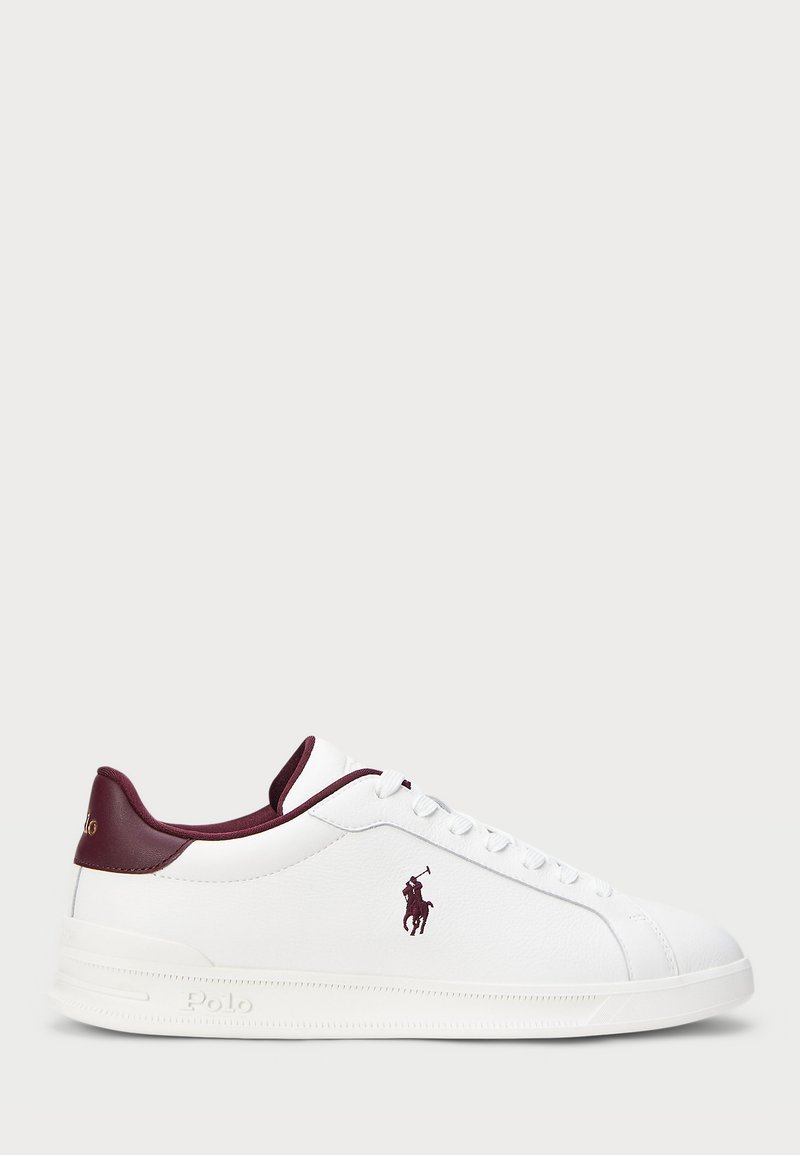 Polo Ralph Lauren - HERITAGE COURT II LEATHER SNEAKER UNISEX - Trainers - deckwash white/wine, Enlarge