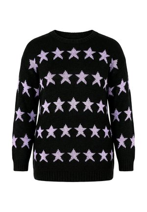 Angel of Style, LONG-PULLOVER, OVERSIZED, STERNE, BALLON-LANGARM - Maglione - black