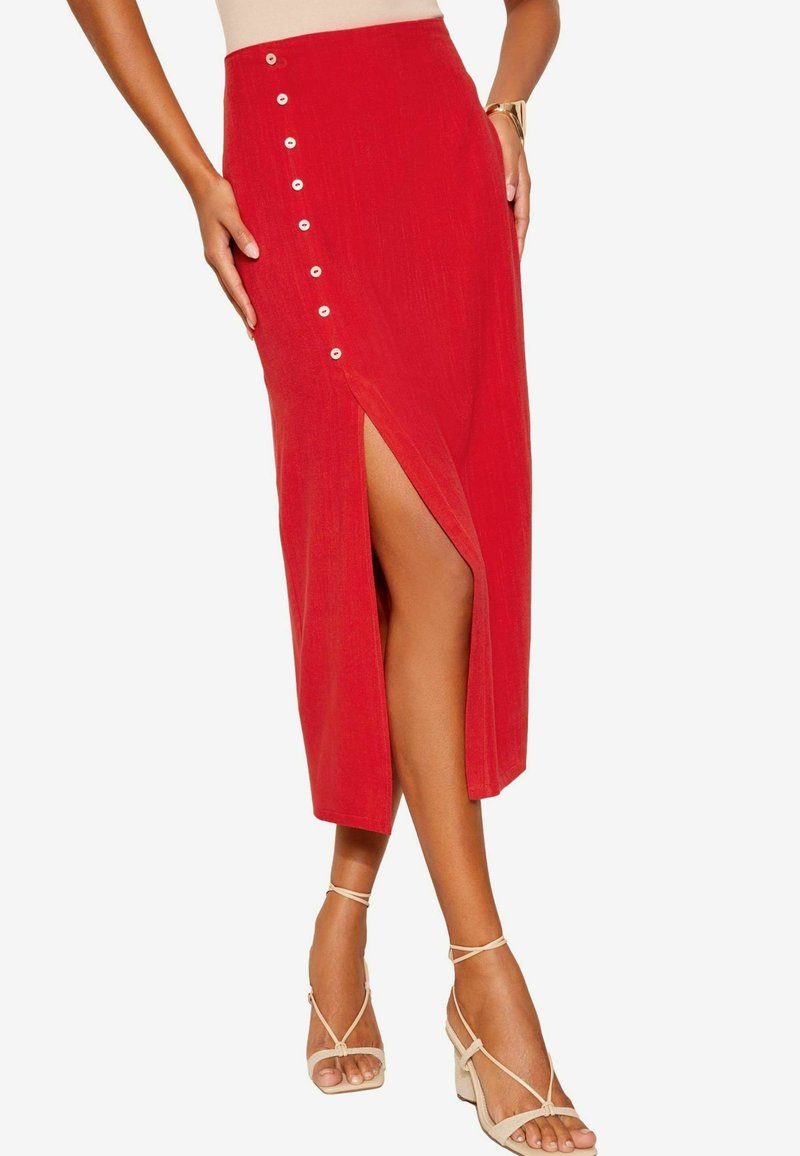 Friends Like These BUTTON DETAIL - Gonna a tubino - rust red