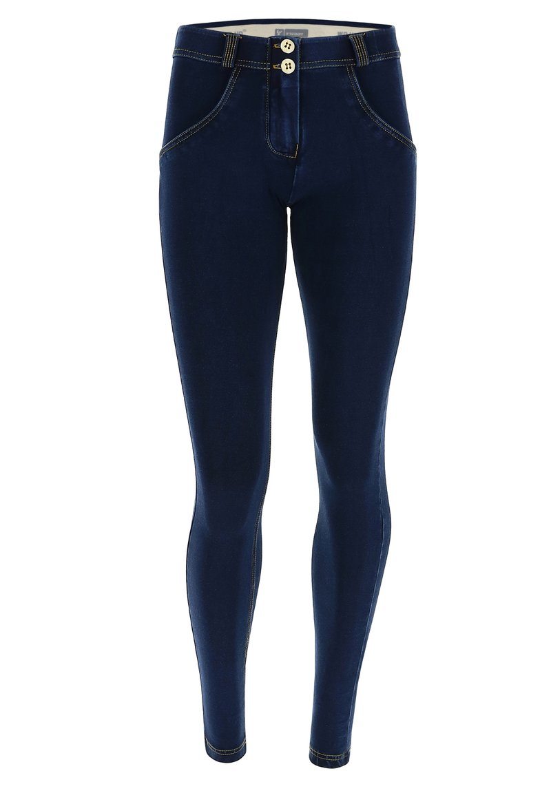 Freddy Jeans Skinny Fit - denim scuro con cuciture gialle