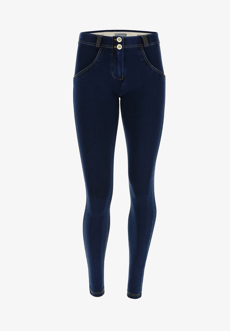 Freddy Jeans Skinny - denim scuro con cuciture gialle