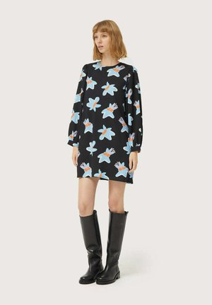 Compañía fantástica CALATEA FLORAL  - Vestido informal - black with blue and yellow flower
