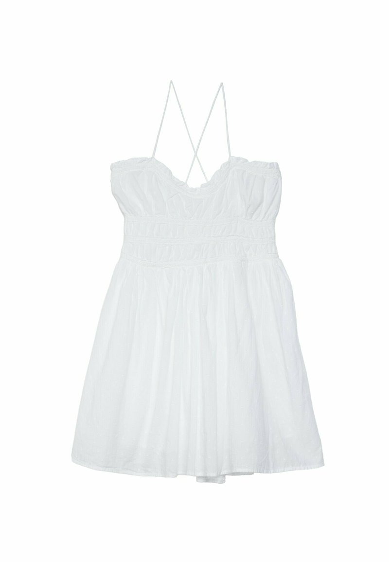 Damen Freizeitkleider | Stradivarius BESTICKTES TRÄGER Freizeitkleid white/weiß - HJ83865 Damen Freizeitkleider | Stradivarius BESTICKTES TRÄGER Freizeitkleid white/weiß - HJ83865