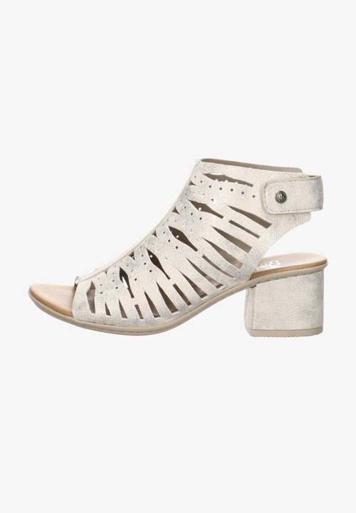 Rieker 69260 beige sandalen - Lichtgewicht damessandalen met klittenba Rieker 69260 beige sandalen - Lichtgewicht damessandalen met klittenba