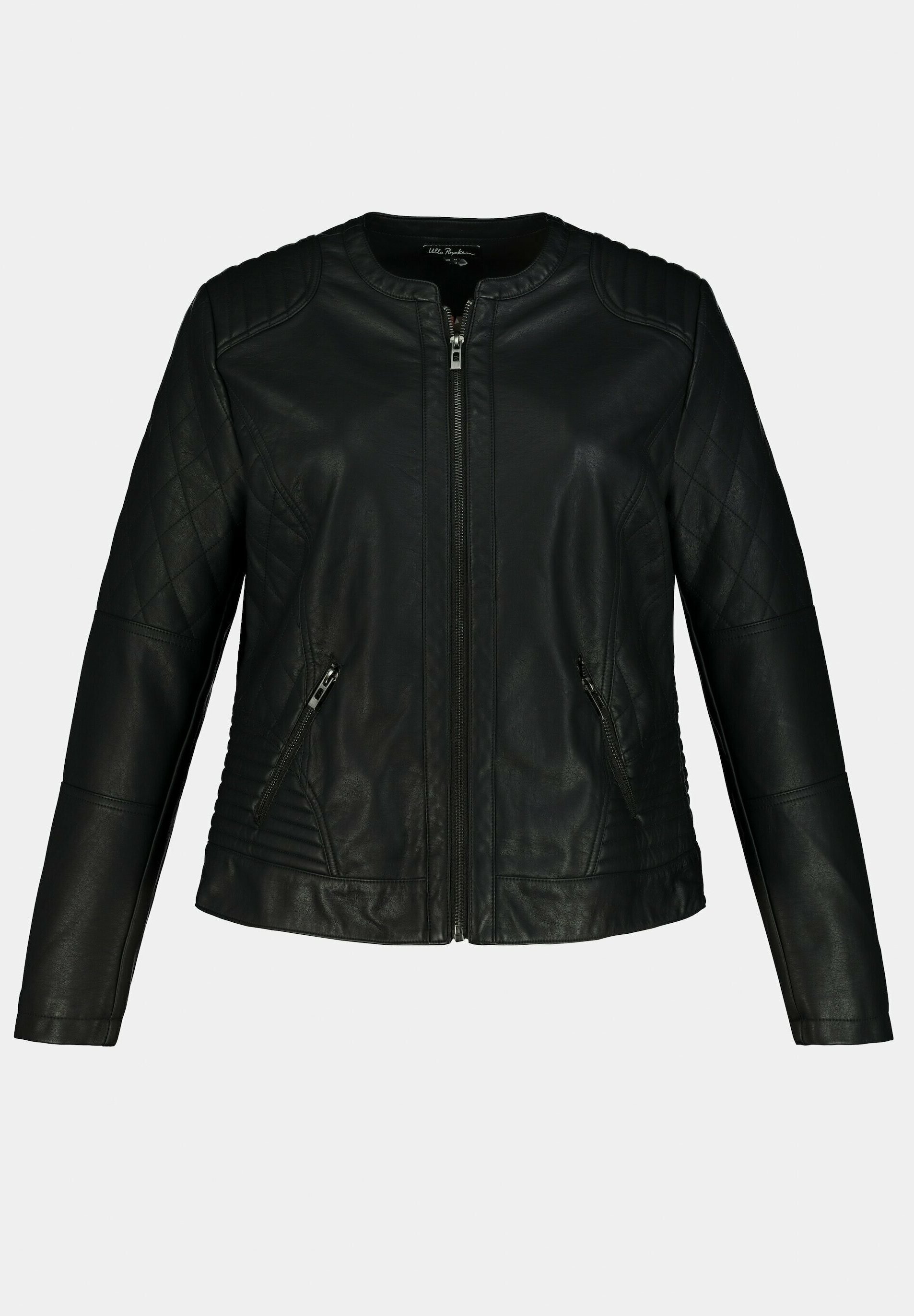 Ulla Popken Faux leather jacket - schwarz/black - Zalando.de