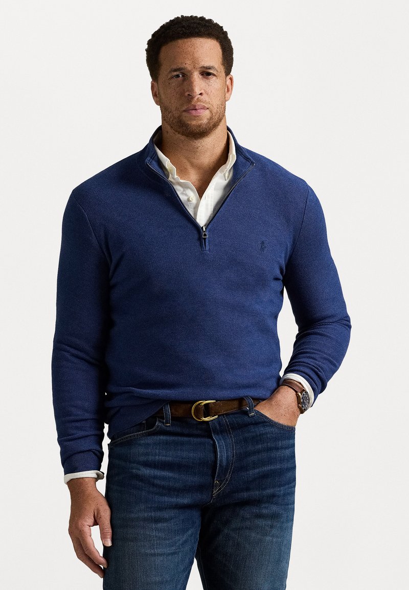 Polo Ralph Lauren Big & Tall QUARTER-ZIP JUMPER - Trui - rustic navy heather
